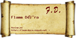 Flamm Dóra névjegykártya
