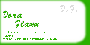 dora flamm business card
